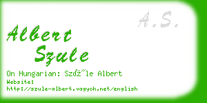 albert szule business card